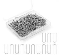 Xiuganpo Anillas de Alambre de Nicromo de Alta Temperatura, 200 Piezas en Forma de U para Hacer Colgantes DIY, Manualidades, Calibre 21, Viene con Caja de Almacenamiento (80 piezas)