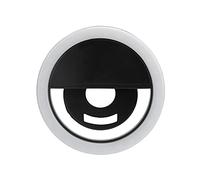 Xiuganpo Anillo de Luz para Selfies para Teléfono, Miniluz Recargable Ajustable con Clip para Selfies, Vídeos en, Fotografía, ABS, Portátil, 1 Pieza