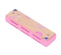 Xiuganpo Armónica Educativa para Niños de 16 Agujeros, Armónica de Madera Fácil de Aprender para Niños, Instrumento Musical Portátil para, Madera de Haya (rosa morado)
