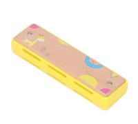 Xiuganpo Armónica Educativa para Niños de 16 Agujeros, Armónica de Madera Fácil de Aprender para Niños, Instrumento Musical Portátil para, Madera de Haya (YELLOW)