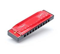 Xiuganpo Armónica Versátil, 10 Agujeros, 20 Melodías, Tecla C, Armónica Profesional Fácil de Usar, Adecuada para Principiantes y Niños (rojo)