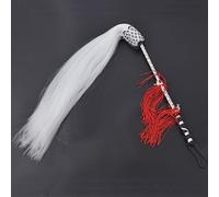 Xiuganpo Batidor de Cola de Caballo de Nailon, de Palo para Obras de Teatro de Artes Marciales Budistas Taoístas Chinas, Batidor de Polvo Ligero con Fujiki de 108 Cm