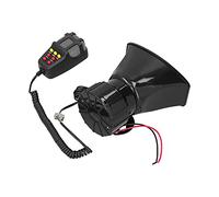 Xiuganpo Bocina de Alarma para Coche, Sirena de Emergencia Ruidosa de 120dB y 7 Sonidos para Camiones, RV, Kit de Micrófono PA de 100W para Coche, Camión, RV
