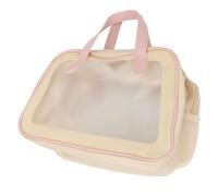 Xiuganpo Bolsa de Aseo Húmeda y Seca, Bolsa de Drenaje de Gran Capacidad de Malla Transpirable, Organizador Ventilado con Asa de Cuero de PU para Nadar, Acampar y Viajar