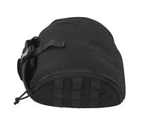 Xiuganpo Bolsa para Casco de Acampada, Resistente Al Desgaste, Prevención de Arañazos, Paquete de Almacenamiento Ajustable para Cascos, Adecuado para Viajeros, Lona (Black)