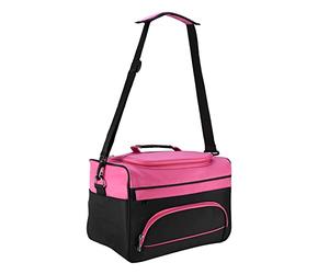 Xiuganpo Bolso de Barbero Elegante Bolso para Tijeras y Peine con Asa y Correa para el Hombro para Peluqueros Maquilladores en Movimiento Lona Roja + Negra 35 X 20 X 24 Cm