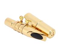 Xiuganpo Boquilla de Saxofón Barítono de Metal, Rendimiento Duradero para Amantes del Saxo con 2 Almohadillas y Cubierta para Músico (6C)