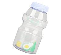 Xiuganpo Botella de Agua de Jugo Transparente Dibujos Animados Innovadores Sin BPA Compacto Ligero Boca Ancha 16 Oz / 480 Ml Hielo Fruta Oficina Senderismo Fitness Yoga (BLUE)