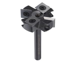 Xiuganpo Broca Fresadora para Superficies de Spoilboard, Vástago de 8 Mm | Fresa de 4 Ranuras para Aplanar Losas con Inserto de Carburo, 1-1/2 Pulgadas de Diámetro de Corte para Cepillado de Madera
