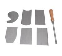 Xiuganpo Burnisher Raspador de Gabinete con un Juego de Raspador de Tarjetas de Forma Múltiple de 6 Piezas, Doblado, Cuello de Cisne y Herramienta de Bruñido de