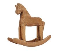 Xiuganpo Caballo Balancín de Pino Hecho a Mano, Juguete de Madera Resistente para Oficina, Gran Regalo para Navidad o Cumpleaños para Niños, Amigos, Caballo de Troya de 7,3 Pulgadas para Sala de