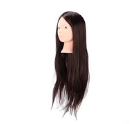 Xiuganpo Cabeza de maniquí de Pelo Largo con Pelo Sintético de Alta Temperatura para Entrenamiento de Práctica de Peinado para Estudiantes y Profesores de Belleza, Duradero y Fácil de Usar