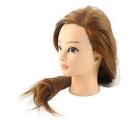 Xiuganpo Cabezal de Muñeca de Cosmetología, Práctica de Fibra a Alta Temperatura Cabezal de maniquí Portátil, para Tejer Rizado