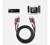 Xiuganpo Cable de Cable de Cobre Estañado de Alta Fidelidad para Reproductor de CD de TV, Carcasa de Aleación de Aluminio Enchufe Chapado en Oro Línea Adaptadora de 1M (1M)