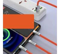 Xiuganpo Cable de Carga Rápida Delgado de 120 W, Cable de Carga Múltiple 3 en 1 para Dispositivos iOS Tipo C, Universal para Todos los Dispositivos