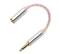 Xiuganpo Cable de Macho a Hembra Cable Adaptador de Auriculares de Sonido Suave para Dispositivos de Fuente de HiFiman ZX300A de 3,5 Mm (3,5 revolución equilibrada 2, Hembra equilibrada)