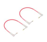 Xiuganpo Cable de Pedal de Guitarra de 6,35 Mm Cable de Enchufe de Alta Conductividad de 1/4 de Pulgada para Decodificador, Ecualizador, bajo Eléctrico, 2 Cables de Puente de Guitarra (rojo)