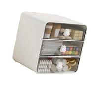 Xiuganpo Caja de Almacenamiento de Escritorio, Ahorro de Espacio, Encimera, Caja de Almacenamiento para Dormitorio de Estudiantes, Plástico para el Hogar (Conejo Blanco Grande)