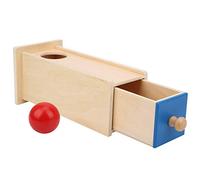 Xiuganpo Caja de Bolas de Madera para Niños y Niñas, Juguete para el Desarrollo de la Educación Temprana, Fomenta el Reconocimiento de Formas y el Juego Sensorial (Cajón Rectangular Bola)