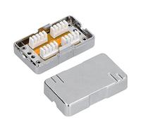 Xiuganpo Caja de Conexiones CAT6, Caja de Cableado de Red Blindada, de Conexión RJ45 de un Puerto para Uso Doméstico u Oficina, Material Plástico ABS Duradero