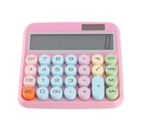 Xiuganpo Calculadora Colorida de 12 Dígitos con Pantalla LCD Grande, Diseño Ergonómico Ideal para Tareas Matemáticas Generales en la Oficina de la Escuela en Casa (Pink)