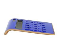 Xiuganpo Calculadora de Energía Solar de 10 Dígitos, Calculadora Portátil Delgada para Negocios, Pantalla LCD Inclinada, Adecuada para Funciones Financieras, Color Negro, Material Plástico (Blue)