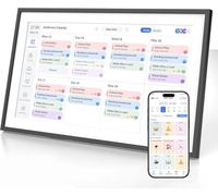 Xiuganpo Calendario Digital, Pantalla Interactiva con Pantalla Táctil IPS de 10.1 Pulgadas, Horarios Familiares de Tareas de Calendario Electrónico, Administración sin Costura de