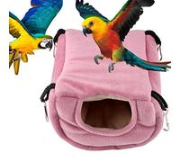 Xiuganpo Cálido Nido de Loro, Hamaca de Felpa, Columpio Colgante, Cueva para Pájaros, Diseño Suave y Cómodo, Elegante, Prácticos Ganchos Autónomos, Reduce el Viento, Ideal para el Invierno [a Prueba