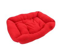 Xiuganpo Cama para Perros, Cama para Gatos con Diseño De Invierno Suave Y Cálido, Lavable, Extraíble, Sofá Minimalista Escandinavo para Mascotas con Funda para Perros Y Gatos Pequeños (Rojo)