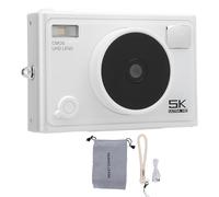Xiuganpo Cámara Digital 5K 72MP con Zoom Digital 18X, WiFi Incorporado para Control Remoto y Uso Compartido Instantáneo, Cámara de Video Compacta para Fotografía y Viajes (White)