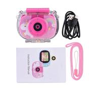 Xiuganpo Cámara para Niños 1080P Impermeable bajo el Agua para Nadar, Pantalla de 2 Pulgadas HD Digital con Tarjeta de 32GB para Niños y Niñas de 3 a 12 Años (Rosa con Estuche Impermeable +Tarjeta