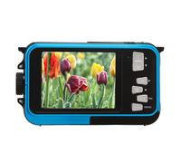 Xiuganpo Cámara Subacuática, Cámara Digital Resistente Al Agua de 2,7 K 48 MP con Pantalla LCD Trasera de 2,7 Pulgadas y Pantalla Frontal de 1,8 Pulgadas, Grabadora de Vídeo para Snorkel, (Blue)