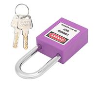 Xiuganpo Candado de Seguridad de Nailon Plástico Industrial Aislante para Aplicaciones de Bloqueo en Energía Química y Eléctrica, Tamaño de 38 Mm (PURPLE)