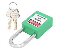 Xiuganpo Candado de Seguridad de Nailon Plástico Industrial Aislante para Aplicaciones de Bloqueo en Energía Química y Eléctrica, Tamaño de 38 Mm (GREEN)