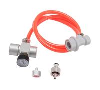 Xiuganpo Cargador de CO2 para Barril de Soda, Mini Regulador Automático de Barril, Regulador de Presión de CO2 para Cerveza/Soda de Acero Inoxidable con Manguera Roja de 1m