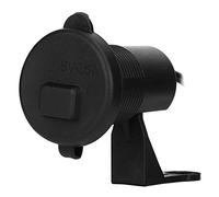 Xiuganpo Cargador USB para Motocicleta 12V 24V con Interruptor LED y Tapa | Soporte de manillar con enchufe USB, cargador de montaje en espejo, toma de corriente de doble puerto para teléfono,