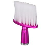 Xiuganpo Cepillo de Peluquero de Mano, Plumero, Cerdas de Fibra Ligeras para Peluquería y Uso Personal, Galvanoplastia, Rojo Rosado, 1 Pieza