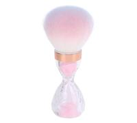 Xiuganpo Cepillo Limpiador de Polvo de Uñas Suave y Esponjoso con Técnica de Fundición a Presión Espesa, Cerdas de Nailon ABS, para Manicura y Maquillaje, Aplicaciones Versátiles, Negro (PINK)