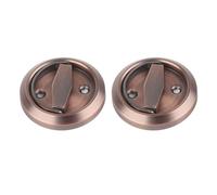 Xiuganpo Cerradura de Puerta de Baño con Cerradura de Doble Cara de Acero Inoxidable 304 para Todo Tipo de Puertas de Madera/puertas de Madera de Acero, Bronce Rojo, Duradera, Hermosa Curva, (Bronce