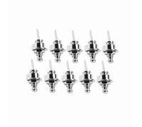 Xiuganpo Cerraduras de Correa de bajo de Metal para Guitarra Eléctrica Posición de Bloqueo Segura para Artistas Metal/Negro 10 Unids/bolsa (SILVER)