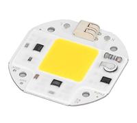 Xiuganpo Chip LED de Cuentas de Lámpara COB de Alta Potencia para Reflector Interior, Iluminación Artesanal, 220V, Aluminio Duradero a Prueba de Golpes, 2,4x2,4 Cm (50W Blanco cálido 2700K-3000K)