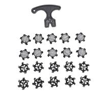 Xiuganpo Clavos de Repuesto para Zapatos, Clavos de Tracción Antideslizantes para un Mejor Agarre en Superficies Exteriores, Kit de 20 Piezas (Black)