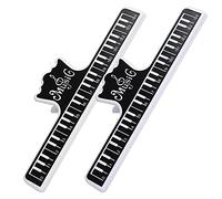 Xiuganpo Clip de Notas para Libros Musicales, 2 uds., Ligero y Resistente, Soporte de Página para Notación Musical, Material Plástico, Amarillo/negro (BLACK)