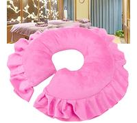 Xiuganpo Cojín de Almohada Facial Suave Desmontable para Cama de Masaje de Salón en Forma de U, Tela Agradable para la Piel, Rosa, Morado, Rojo, Morado, café para Centro de SPA (Cojín en forma de