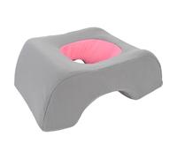Xiuganpo Cojín para Reposacabezas Boca Abajo, Espuma Viscoelástica de Apoyo Suave para Salón, Cama de Masaje, Comodidad, 11x21x30cm (gris rosa)