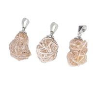 Xiuganpo Colgante de Piedra del Desierto para Hacer Joyas, Collar de Piedra Natural de 3 Piezas para Accesorios de Moda, Roca del Desierto Multiusos para Decoración de Jardín y Acuario, Regalo único