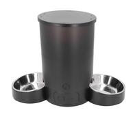 Xiuganpo Comedero automático para 2 Gatos, 3L Timed Smart Cat Dog Food Dispenser Soporte Recordatorio de Voz, Control Remoto Comedero automático de Doble Cuenco para Comida Seca para