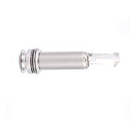 Xiuganpo Conector de Clavija de Extremo Mono Resistente de Cobre para Pastilla de Ukelele de Guitarra con Almohadilla de Goma 1,6 Cm Negro Pistola 1 Pieza (SILVER)
