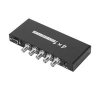 Xiuganpo Conmutador SDI 4x1 4 Canales Señal SDI a un Canal de Señal, Conmutador 3G HD SD con Control Remoto para Estaciones de TV Monitoreo de Seguridad 100V a 240V (Enchufe de la UE)