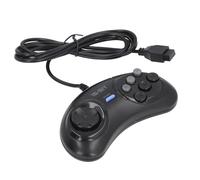 Xiuganpo Controlador de Juego Profesional Genesis Pad con Función TurboBoost, Diseño Ergonómico Liviano para Usuarios de Consola Genesis Interfaz Negra de 9 Pines